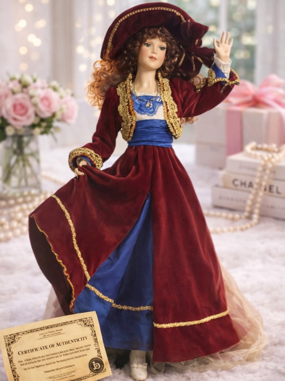 Paradise Galleries Charlene Doll Vintage Porcelain Collector Doll w/ Box